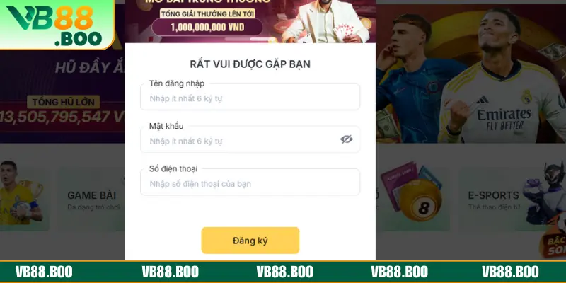 Điều kiện mở tài khoản game VB88 được ngay