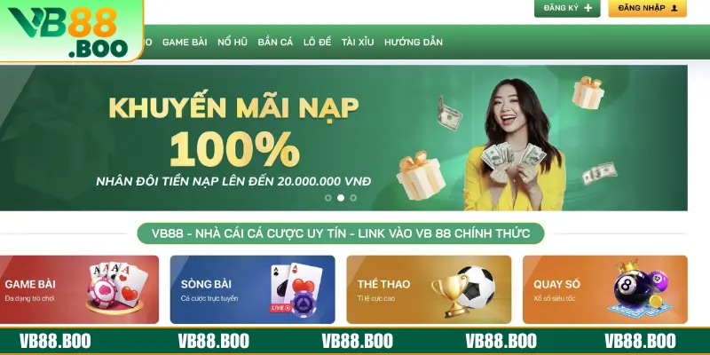 Giới thiệu tổng quan về sảnh game bài VB88